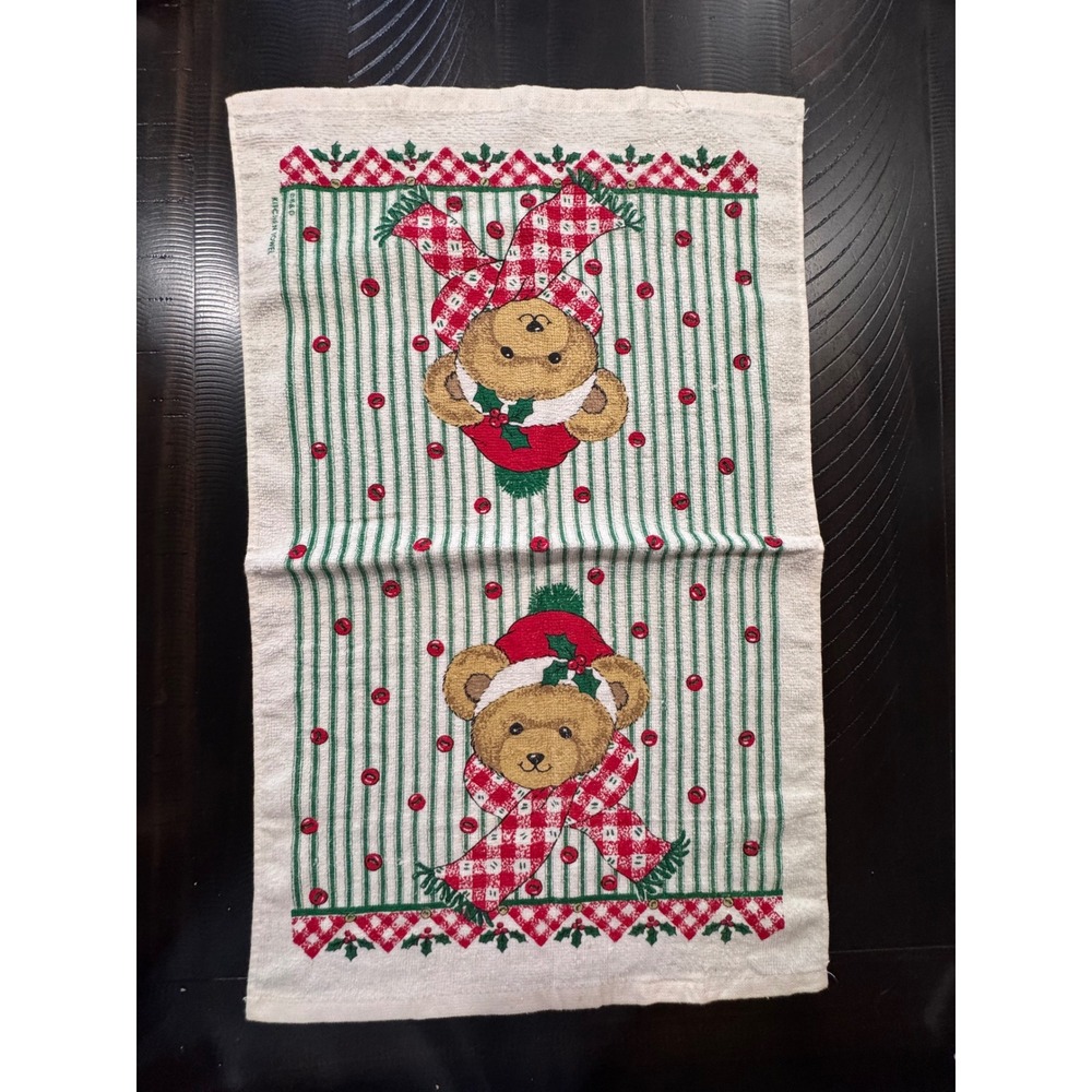 Vintage Cecil Saydah Christmas Kitchen Towels Set of 4 Cotton Holiday Decor - Picture 4 of 9